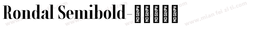 Rondal Semibold字体转换